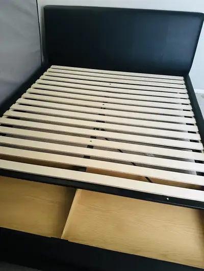 King size bed with storage space, View more