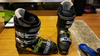 Downhill skis and boots pkg. - Womens size 26 and length of 150