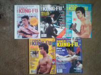 Bruce Lee martial arts vintage magazines. Lot of 5