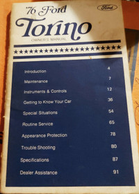 1979 FORD TORINO Owners Manual