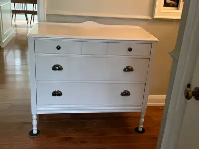 Vintage White Painted Dresser, View more
