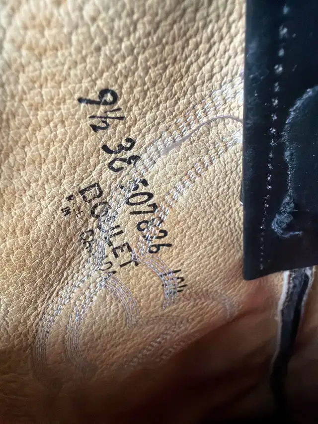 Boulet black leather cowboy/western boots men’s size 9.5 3e  in Men's Shoes in Oakville / Halton Region - Image 7
