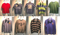 POLO RALPH LAUREN AUTHENTIC GENTLY WORN THICK RUGBY SHIRTS