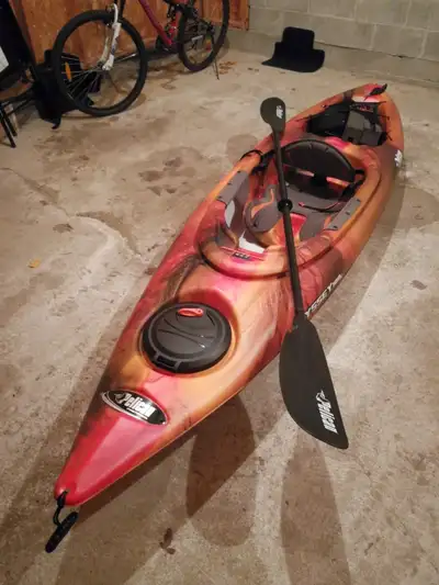 Pelican recreational sit-in solo kayak with decent condition, very stable and full of fun, ideal for...