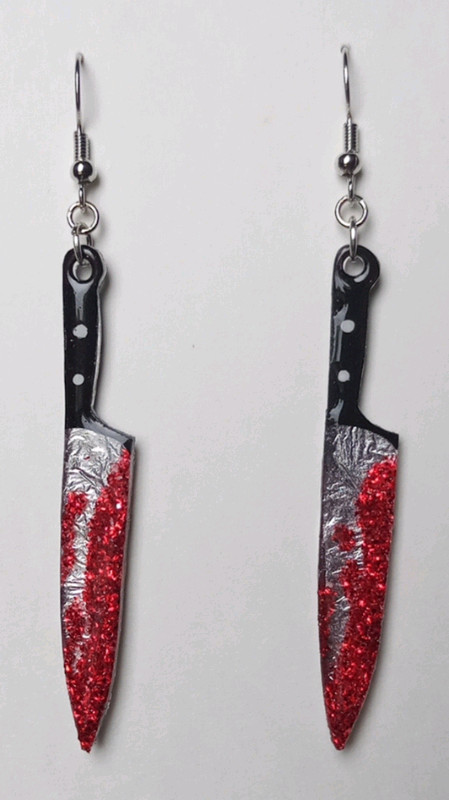 Halloween knives earrings for sale  