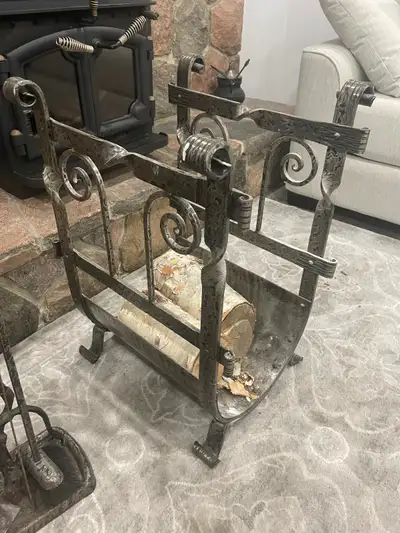 Decorative Fireplace Set and Log holder, View more