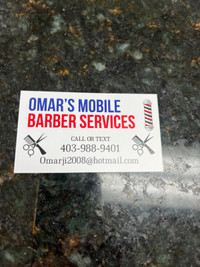 OMARS MOBILE BARBER SERVICES!!!