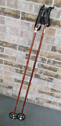 Vintage Bamboo CanadianTire Ski Poles L.130cm/51" Made in Taiwan