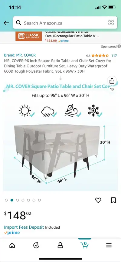 Table and chair cover, View more