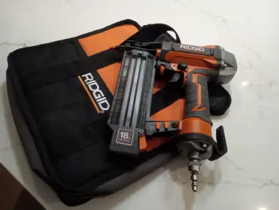 RIDGID Gauge 18 2 1/8in Brad Nailer with CLEAN DRIVE Technology, View more