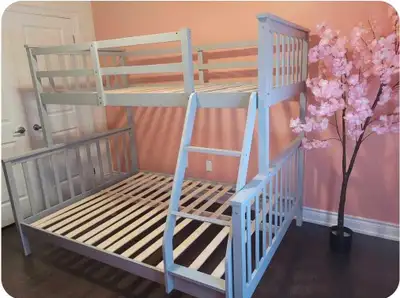 Solid wood bunk bed single over double unopened box, View more