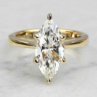 2 Carat IGI F-VS1 Marquise Cathedral Lab Diamond Engagement Ring