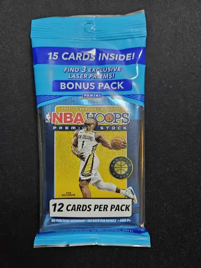 2019 - 2020 PANINI HOOPS PREMIUM STOCK SEALED CELLO PACK BNIB PANINI Find 3 Exclusive Laser Prizms!...