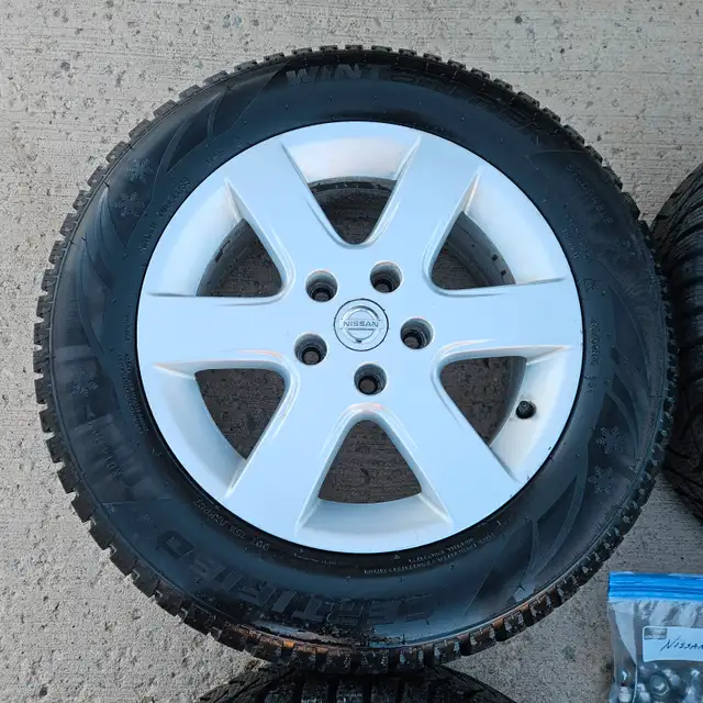 215/60R16 Certified Wintertrek Tires on Nissan Aluminum Wheels in Tires & Rims in Regina - Image 6