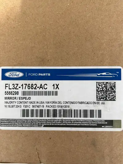 Passenger mirror for 2018 F-150. Good, working condition, in factory box, exterior crack has been se...
