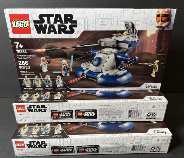 Lot de 3 LEGO Star Wars 75283 AAT Tank Ahsoka Clone dans Jouets et jeux  à Laurentides