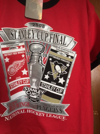 NEW 2008 RED WINGS VS PENGUINS  STANLEY CUP FINAL TSHIRT