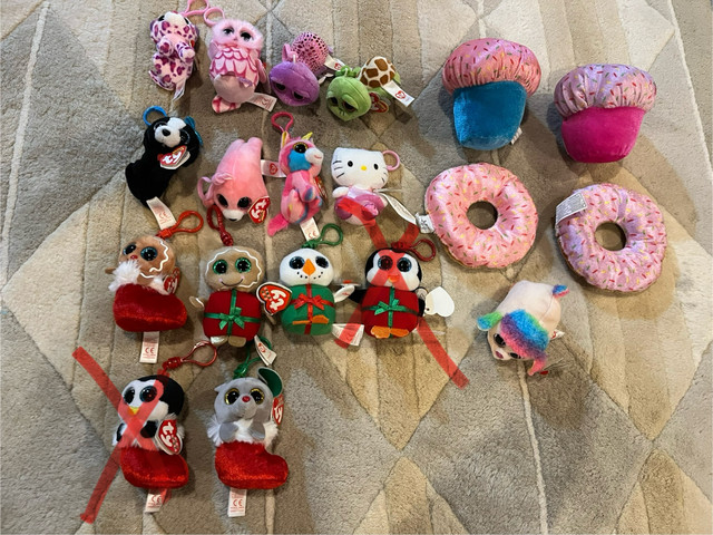 Ty beanie boo clips and Ty teeny and stuffies in Toys & Games in Calgary