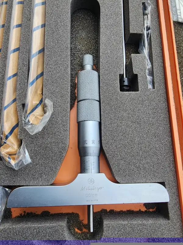 Mitutoyo Depth Micrometer Brand New Still In Hard Plastic Case in Hand Tools in Windsor Region - Image 11