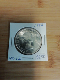 1958 Canada Dollar MS-62 coin!!!