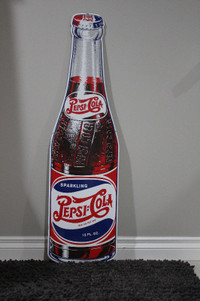 Vintage Pepsi Cola Metal Sign 12" x 42"