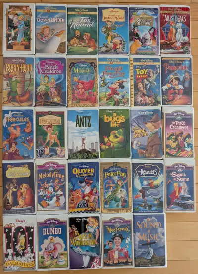 Lot of 29 Disney and family classic VHS tapes, Masterpiece, View more