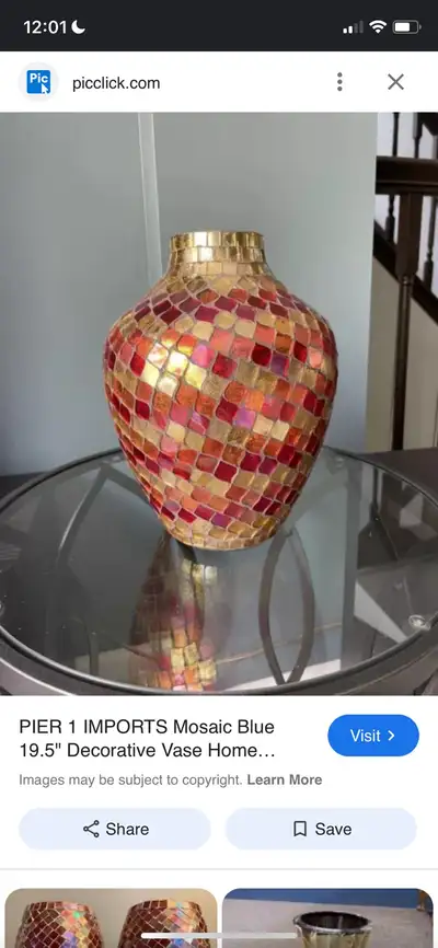 pier 1 handmade mosaic vase , View more
