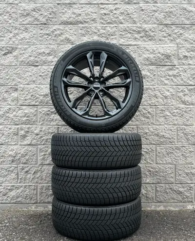 Winter Michelin X-Ice Snow SUV 21” Tires And "Alkatec" RWC 950 Italian Engineering Black 21 Inch Whe...