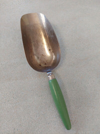 Vintage 1940s or 30s Metal kitchen flour Scoop MADE IN U.S.A.