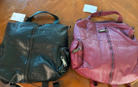 Leather backpack bag/purse