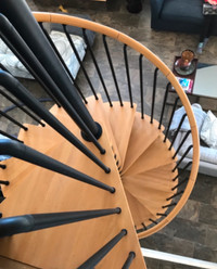 Solid beech wood Spiral Staircase