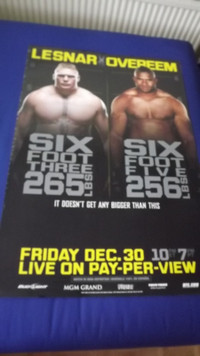 BROCK LESNAR VS.OVEREEM UFC #141 FIGHT EVENT POSTER /DEC.2011