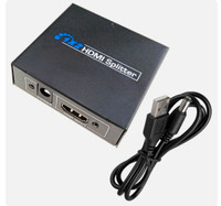 4K HDMI Splitter 1 Input 2 Output Dual Display to TV UHD Video A