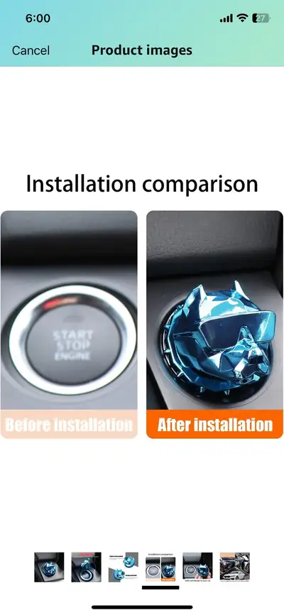  Shiny blue dog start button cover, View more