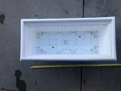 White Plastic Rectangular Planter, View more