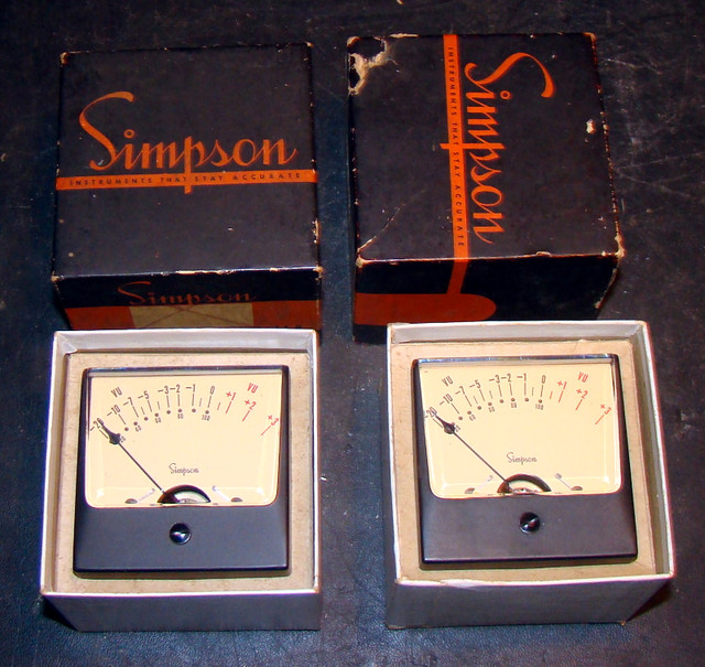 NIB matched pair Simpson VU meters audio Preamp build in Stereo Systems & Home Theatre in Oakville / Halton Region - Image 2
