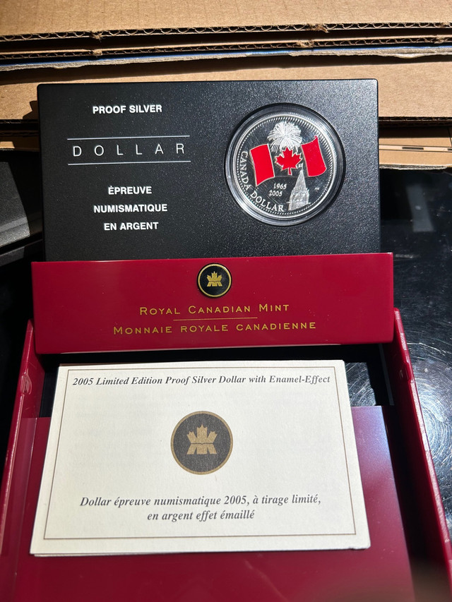 2005 Proof Silver Dollar Limited Edition Enamel in Arts & Collectibles in Cole Harbour
