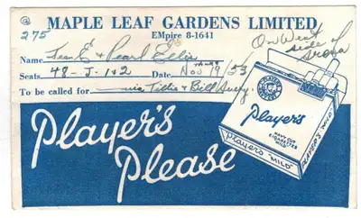 1953  Maple Leaf Gardens Ticket Envelope, View more