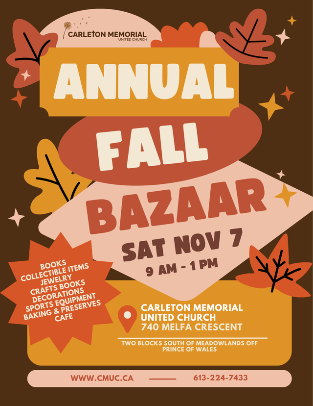 Accepting vendors for Fall Bazaar