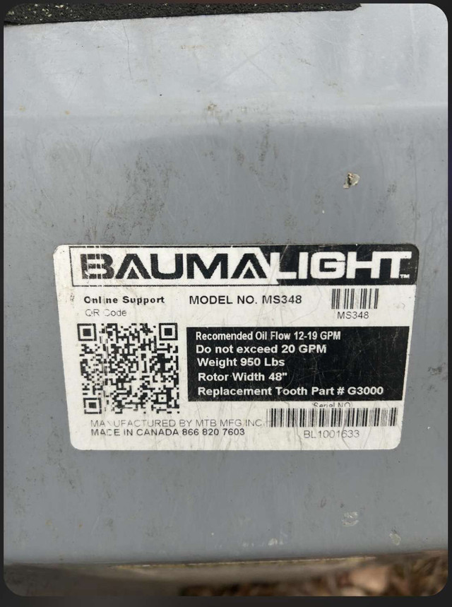 Baumalight Brush mulcher MS348  in Heavy Equipment in Annapolis Valley - Image 4