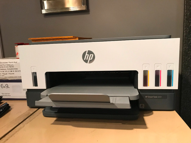 Used HP Smart Tank 6001 Color Inkjet All-in-One WiFi Printer in General Electronics in Kawartha Lakes