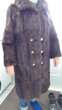 Luxurious brown  fur coat