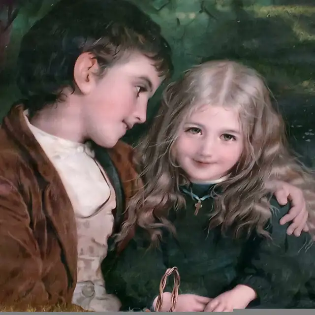 RARE Pears Annual 'Little Sweethearts' Framed Lithograph Print! in Arts & Collectibles in London - Image 3