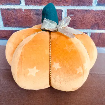 Hallmark Star Pumpkin Decor Plush Citrouille Orange Gold Table, View more