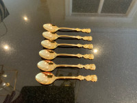 6 GOLD COFFEE SPOONS