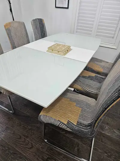 dinning table with 6 chairs, View more