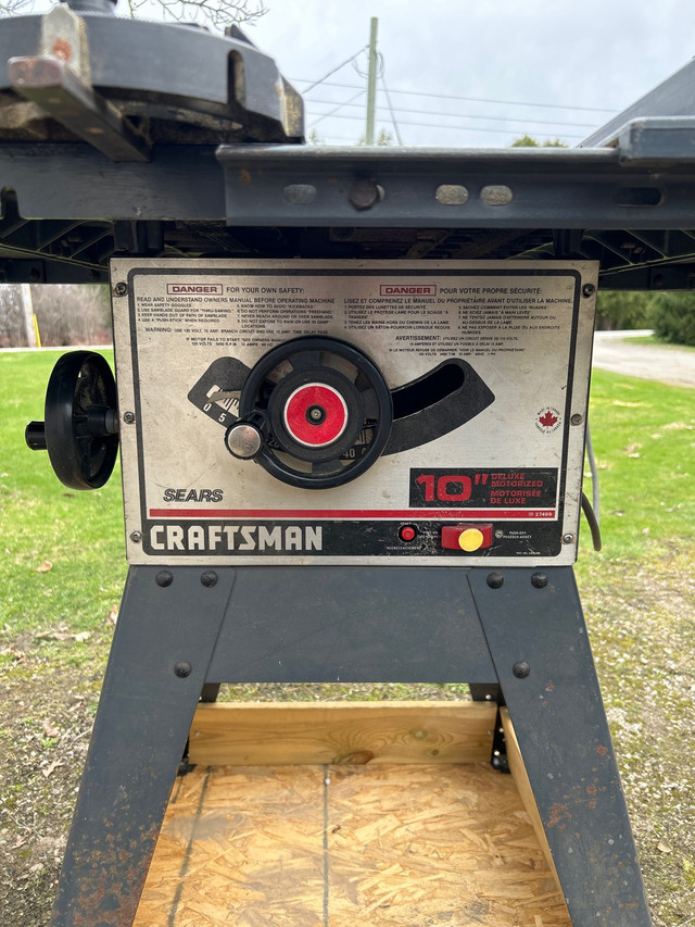 Sears Craftsman 10” deluxe table saw  in Outdoor Tools & Storage in Ottawa - Image 2