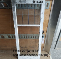 Antique Glass Window Panel - Top Leaded Glass Section, 1920 (13)
