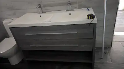 Bathroom Double Vanity with 2 faucets, View more