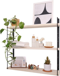 BRAND NEW: 24 Inch 3-Tier Wall Mounted Floating Shelves